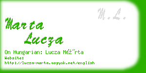 marta lucza business card